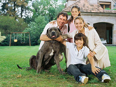 Family with Dog